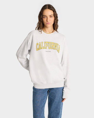 California Crewneck - Heather Gray/Gold