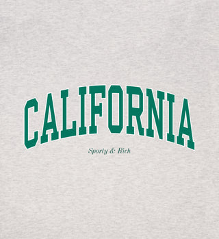 close up of logo 'California' in green letters and smaller 'Sporty & Rich" underneath. 