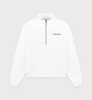 Eden Crest Quarter Zip - White/Navy