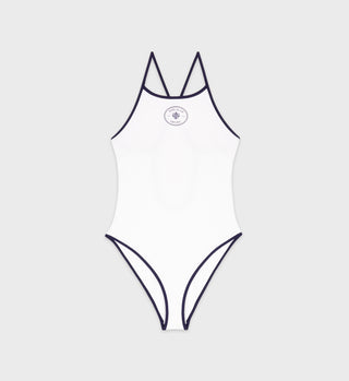 Eden Crest One Piece Swimsuit - White/Navy