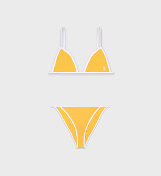 Kate Bikini Bottom - Sunshine Yellow/White
