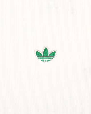 Adidas Ribbed Tank - Off White/Court Green