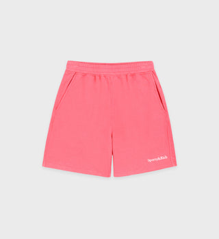 Serif Logo Soft Gym Short - Cotton Candy/White