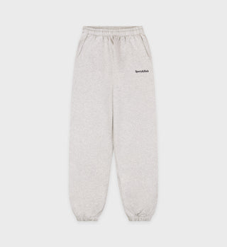 SERIF LOGO EMBROIDERED SWEATPANT HEATHER GRAY-1