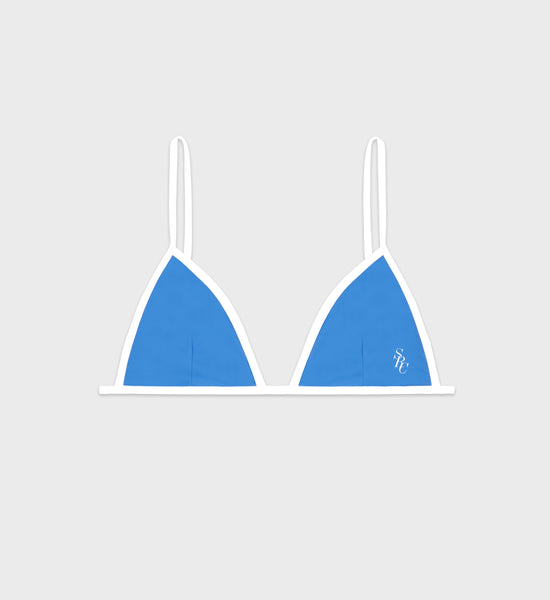 Kate Bikini Top - Juniper/White