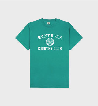 Varsity Crest Soft T-Shirt - Spring Green/White