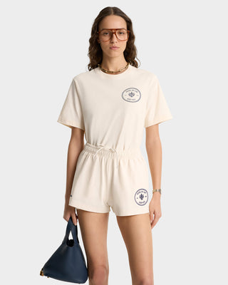 Kennedy Crest T-Shirt - Cream/Navy