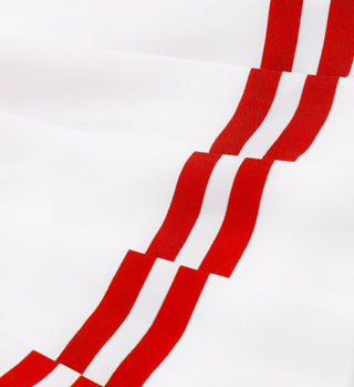 Prince Sporty Pleated Skirt - White/Red