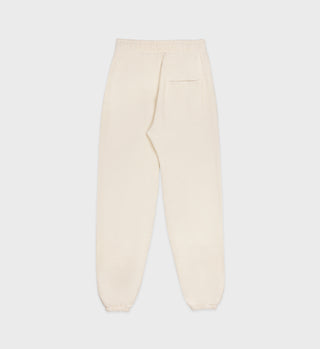 Serif Logo Sweatpant - Cream/Navy